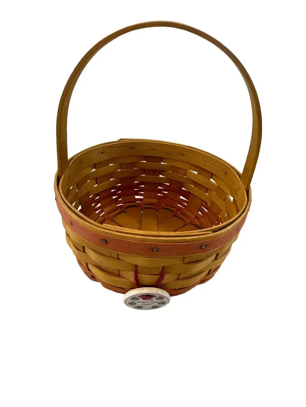 1998 Longaberger Rings & Things Mother's Day Basket w/Tie-On 7